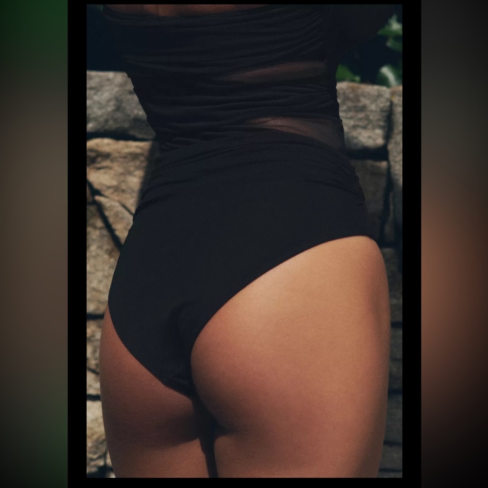 Zara asymmetric tulle cut out swimsuit - Picture 11 of 11